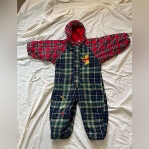 Disney Winnie the Pooh Flannel Bunting Suit SZ 4T